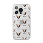 Chihuahua Icon with Name iPhone 14 Pro Clear Tough Case Silver