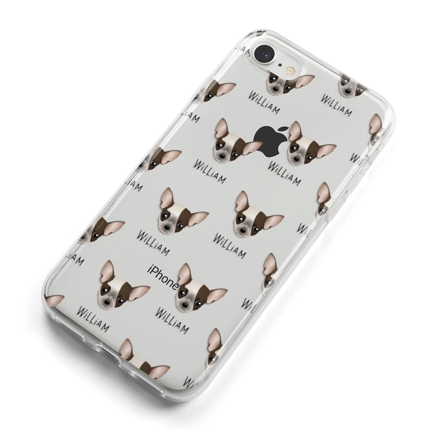 Chihuahua Icon with Name iPhone 8 Bumper Case on Silver iPhone Alternative Image