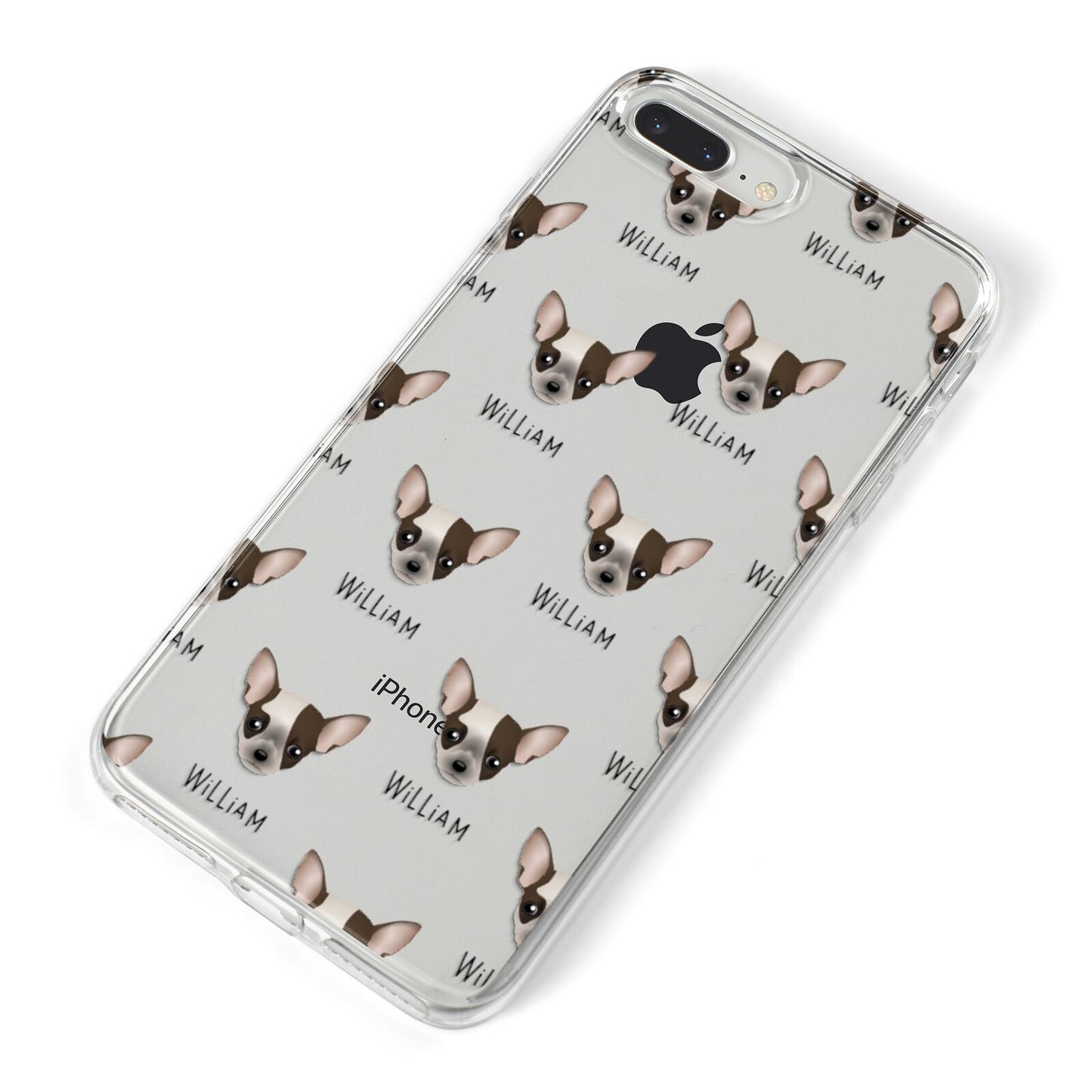 Chihuahua Icon with Name iPhone 8 Plus Bumper Case on Silver iPhone Alternative Image