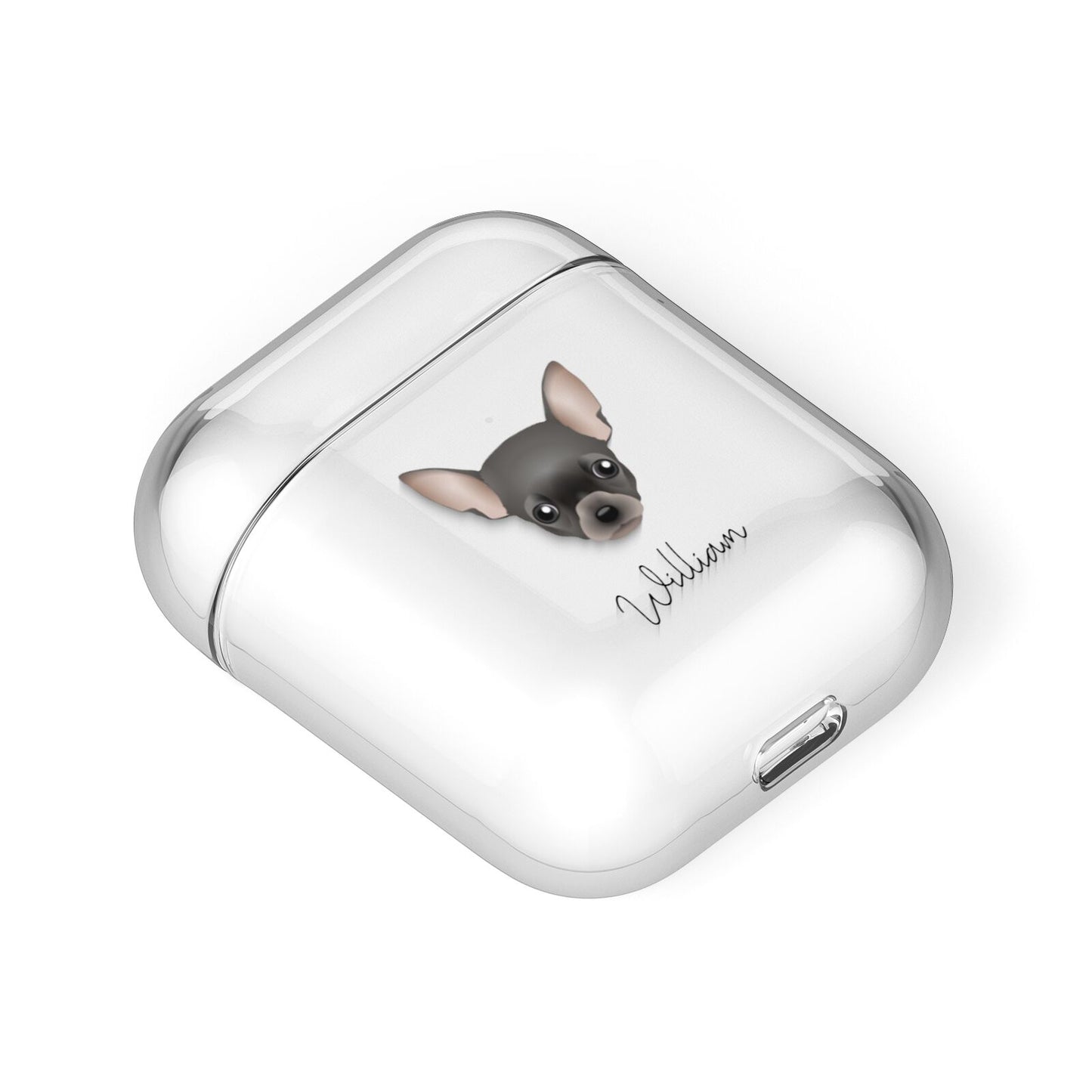Chihuahua Personalised AirPods Case Laid Flat