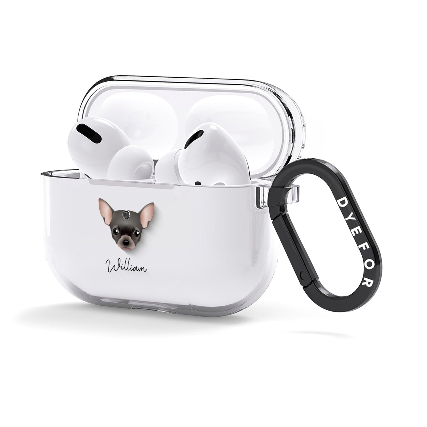 Chihuahua Personalised AirPods Clear Case 3rd Gen Side Image