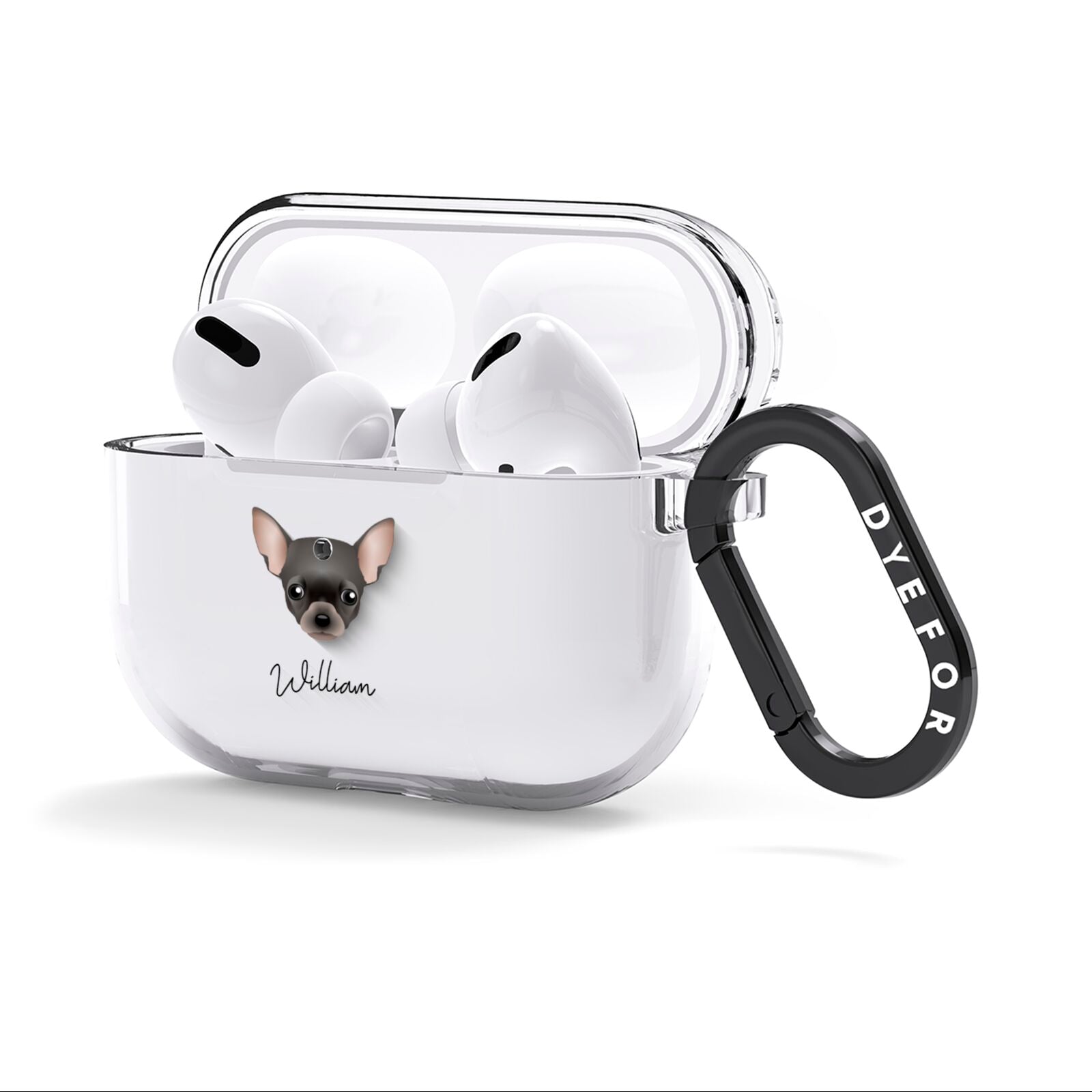 Chihuahua Personalised AirPods Clear Case 3rd Gen Side Image