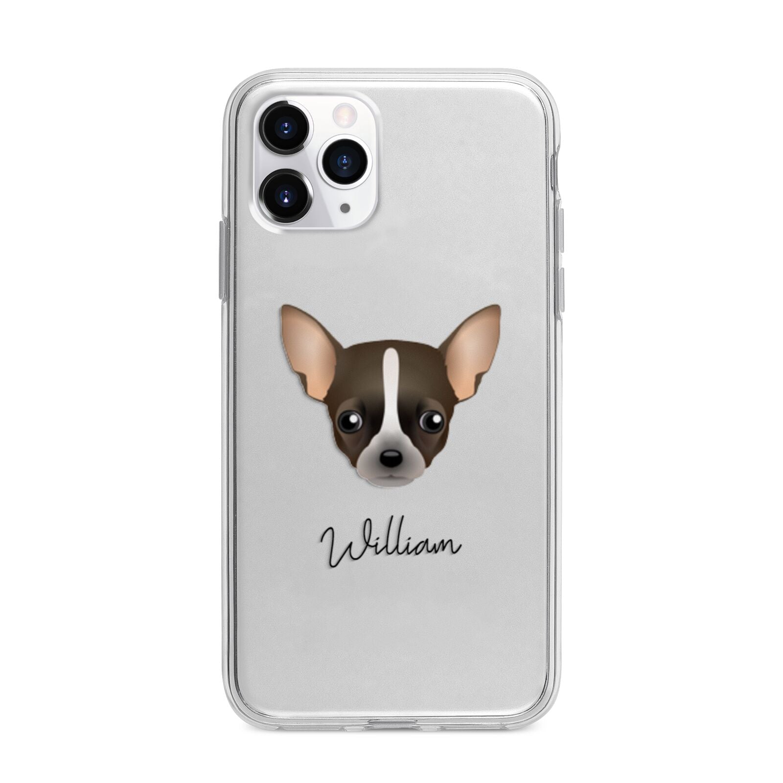 Chihuahua Personalised Apple iPhone 11 Pro Max in Silver with Bumper Case