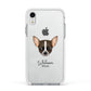Chihuahua Personalised Apple iPhone XR Impact Case White Edge on Silver Phone