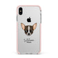 Chihuahua Personalised Apple iPhone Xs Max Impact Case Pink Edge on Silver Phone