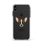 Chihuahua Personalised Apple iPhone Xs Max Impact Case White Edge on Black Phone