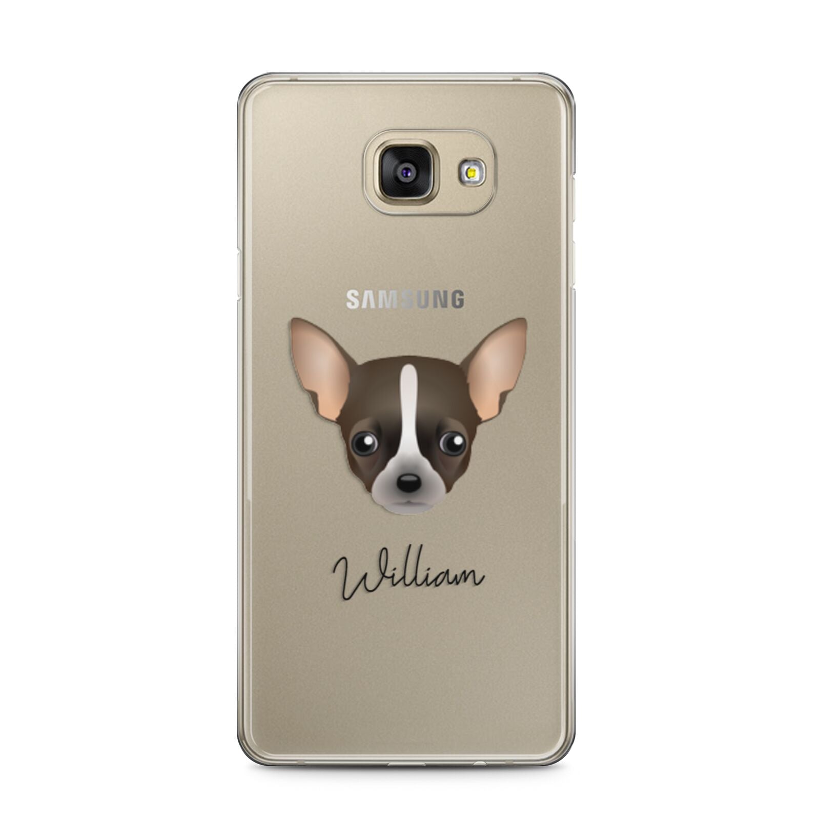 Chihuahua Personalised Samsung Galaxy A5 2016 Case on gold phone