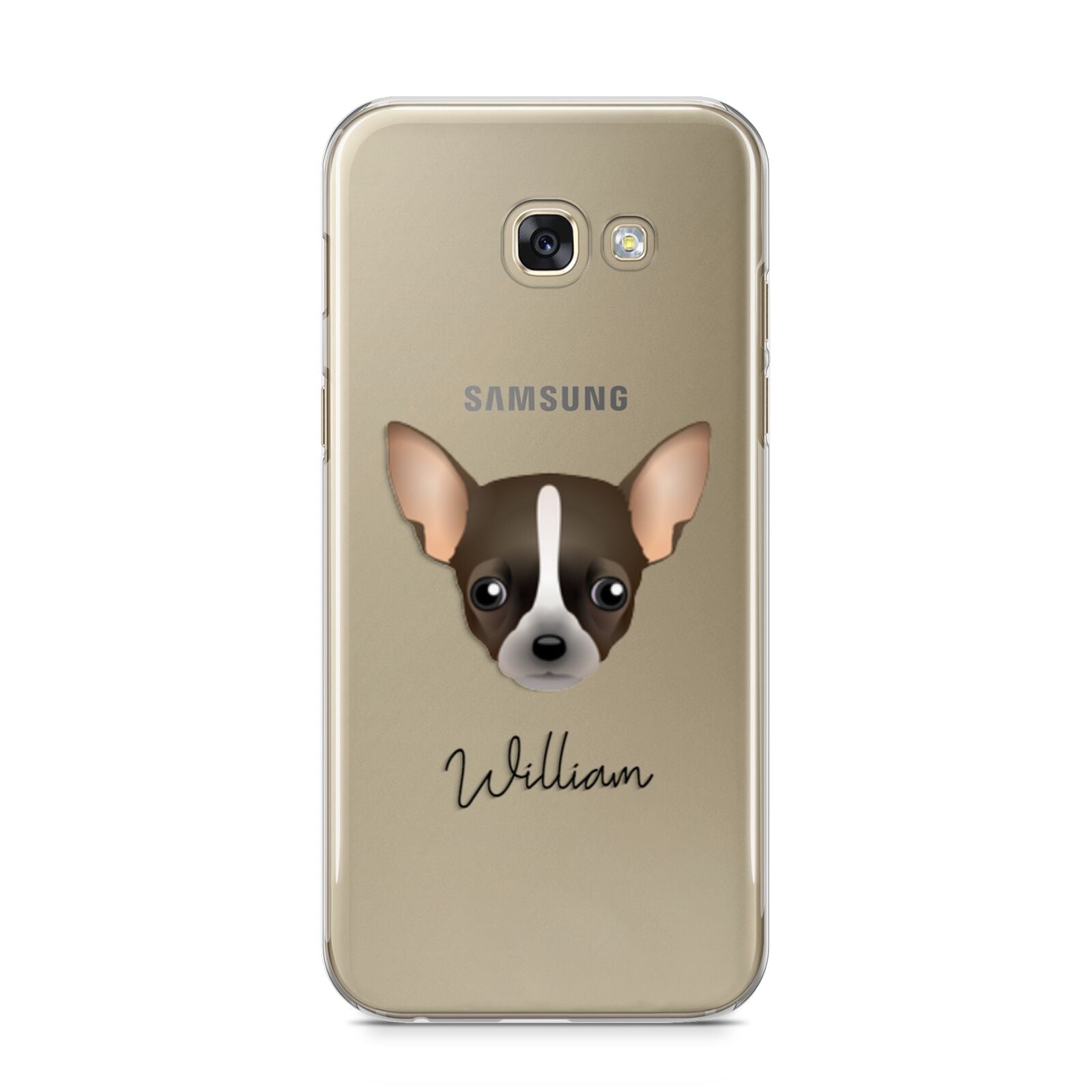 Chihuahua Personalised Samsung Galaxy A5 2017 Case on gold phone
