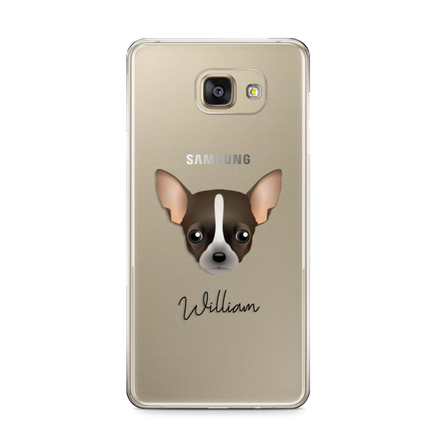 Chihuahua Personalised Samsung Galaxy A9 2016 Case on gold phone