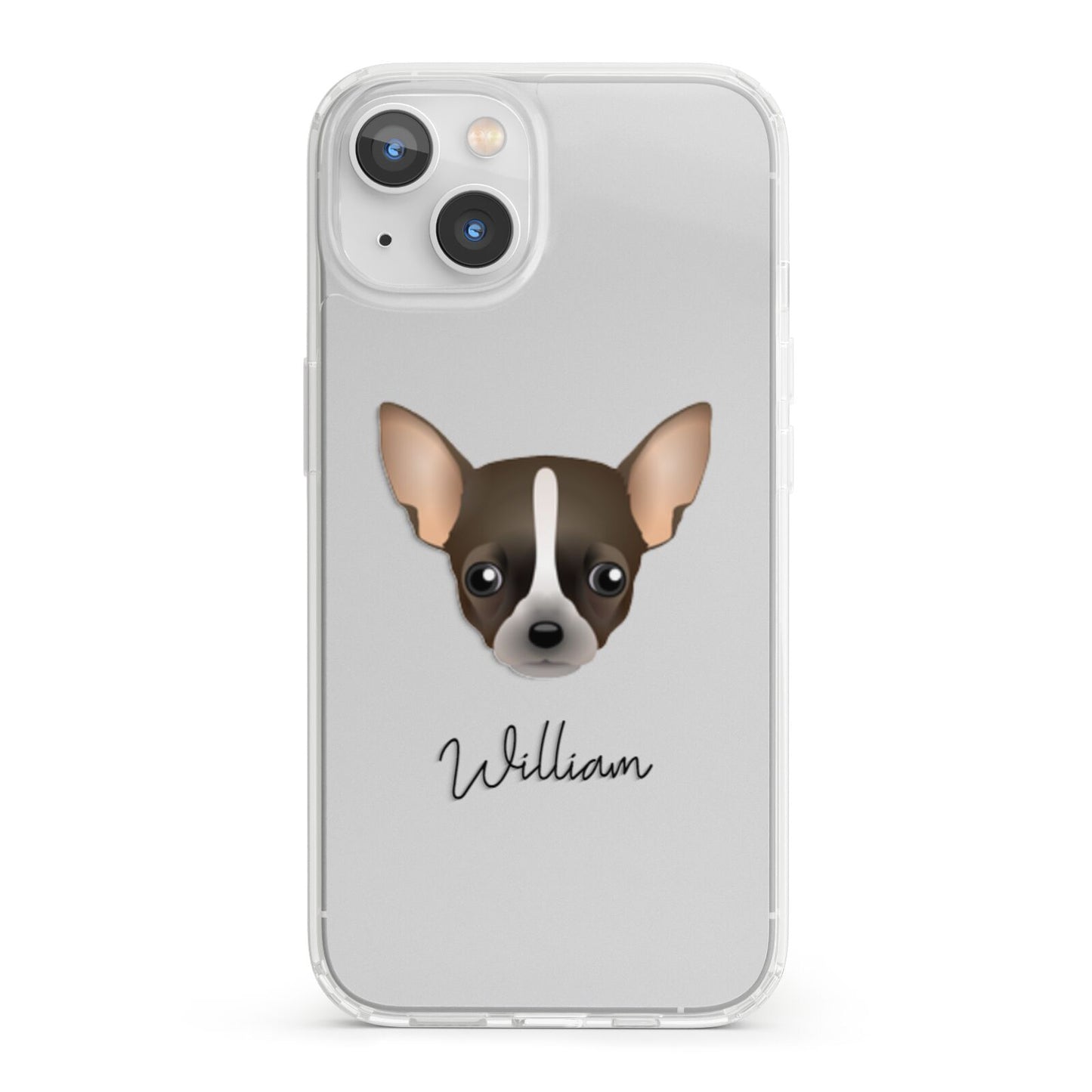 Chihuahua Personalised iPhone 13 Clear Bumper Case