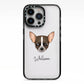 Chihuahua Personalised iPhone 13 Pro Black Impact Case on Silver phone