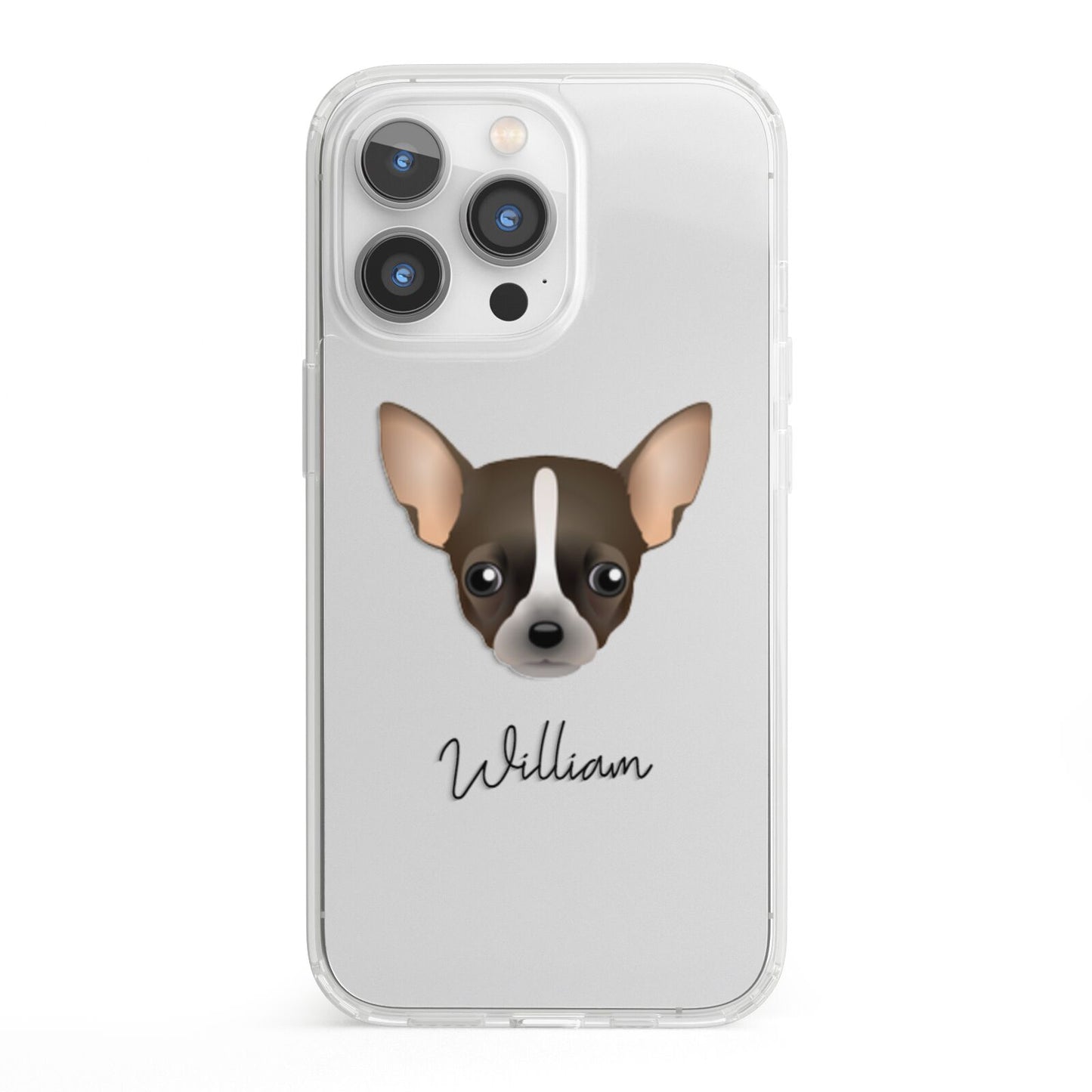 Chihuahua Personalised iPhone 13 Pro Clear Bumper Case