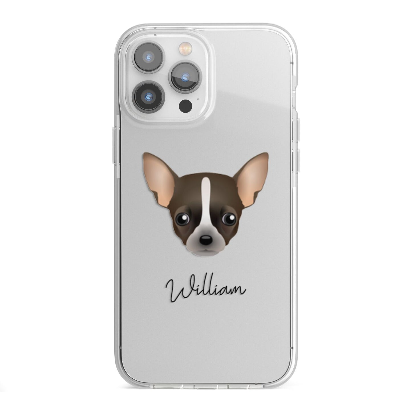 Chihuahua Personalised iPhone 13 Pro Max TPU Impact Case with White Edges