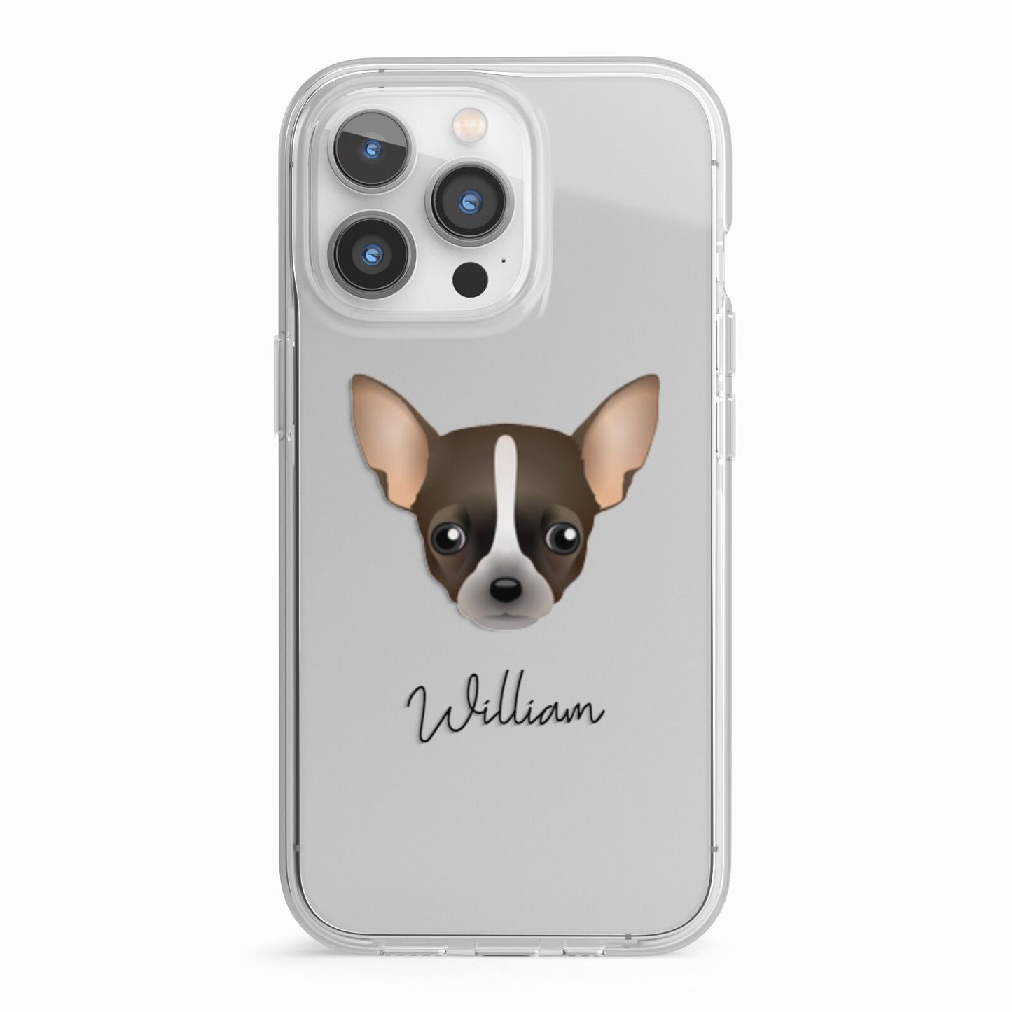 Chihuahua Personalised iPhone 13 Pro TPU Impact Case with White Edges