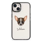 Chihuahua Personalised iPhone 14 Black Impact Case on Silver phone