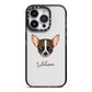 Chihuahua Personalised iPhone 14 Pro Black Impact Case on Silver phone