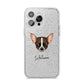 Chihuahua Personalised iPhone 14 Pro Max Glitter Tough Case Silver