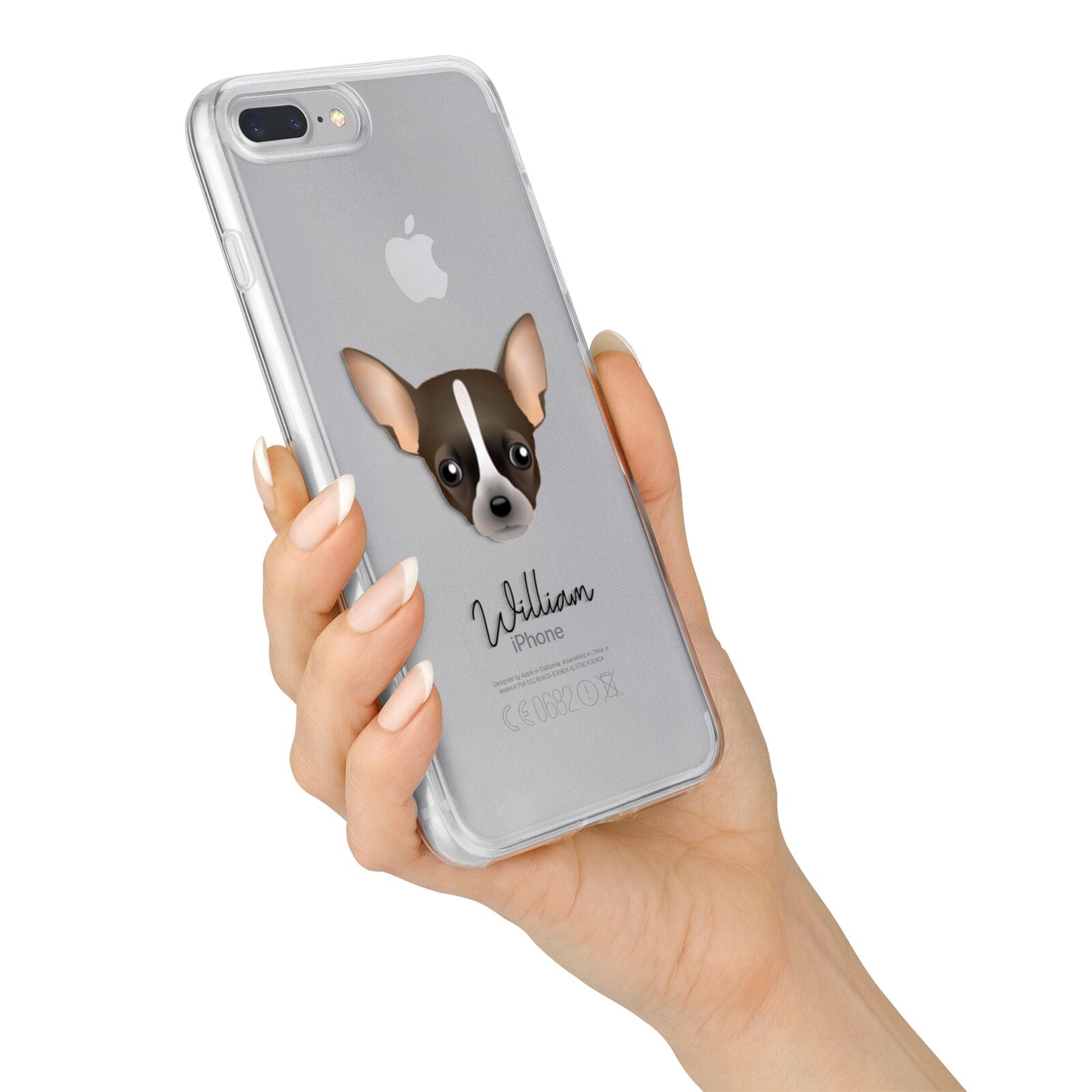 Chihuahua Personalised iPhone 7 Plus Bumper Case on Silver iPhone Alternative Image