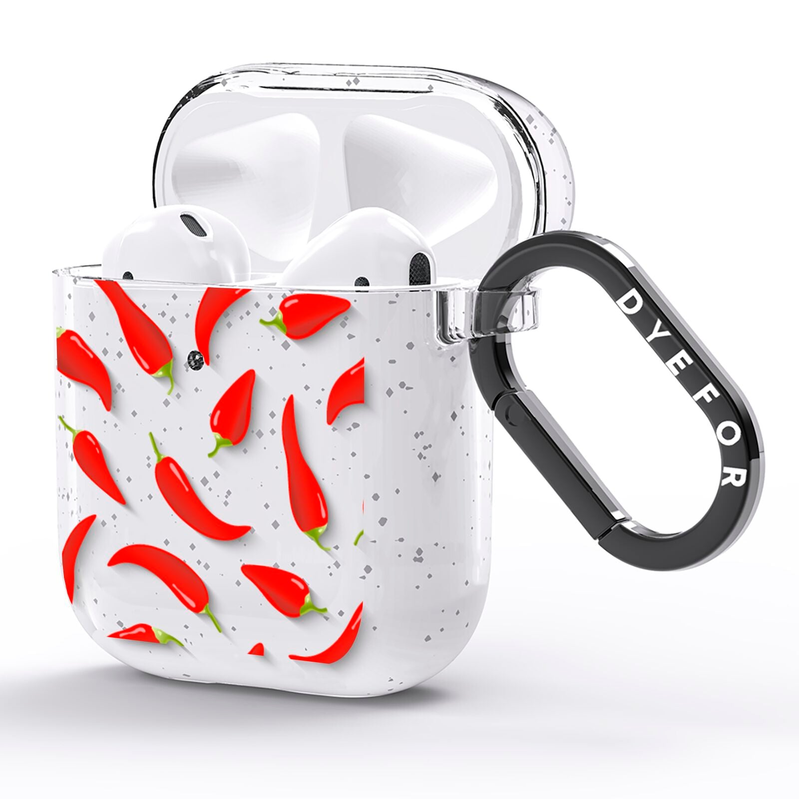Chilli Pepper AirPods Glitter Case Side Image