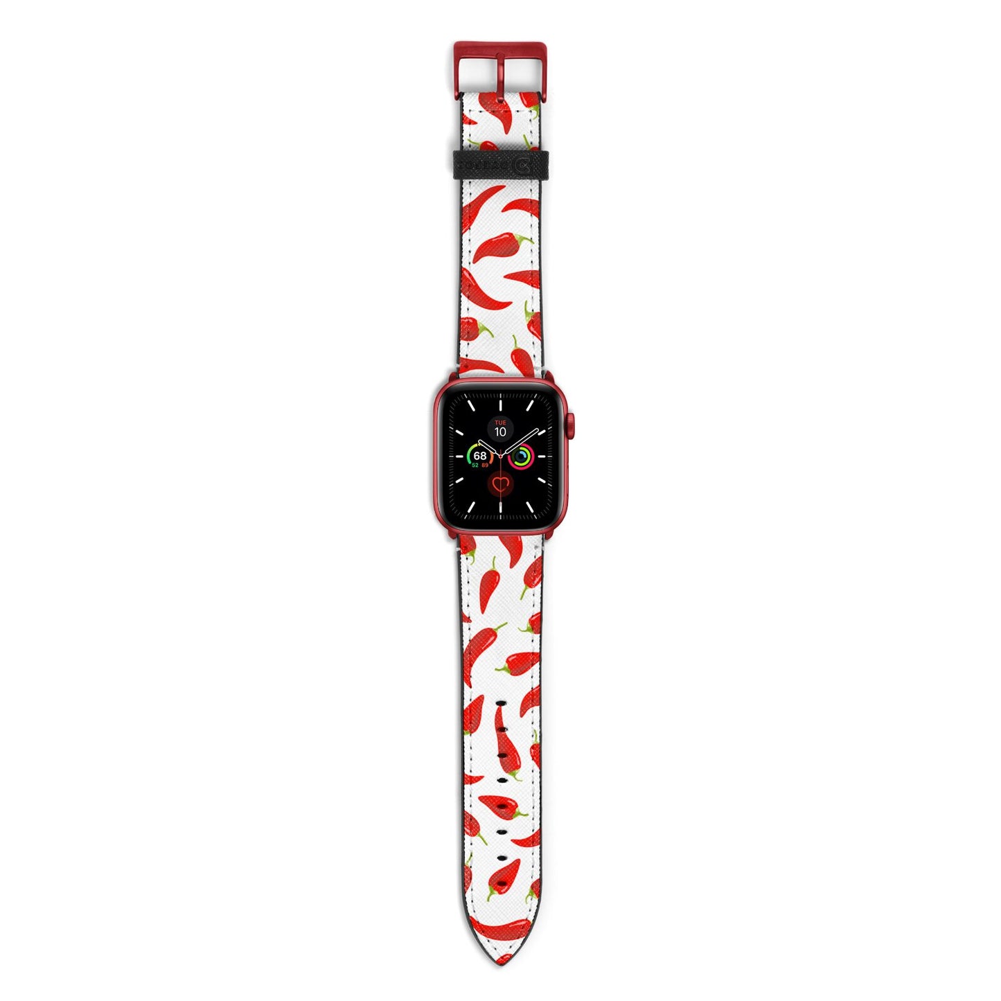 Chilli Pepper Apple Watch Strap with Red Hardware