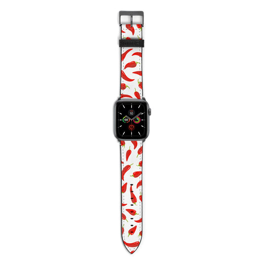 Chilli Pepper Apple Watch Strap with Space Grey Hardware