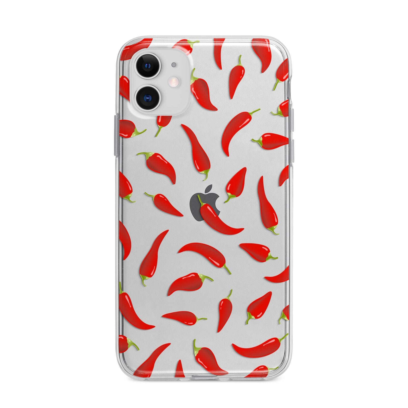 Chilli Pepper Apple iPhone 11 in White with Bumper Case