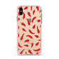 Chilli Pepper Apple iPhone Xs Max Impact Case Pink Edge on Gold Phone