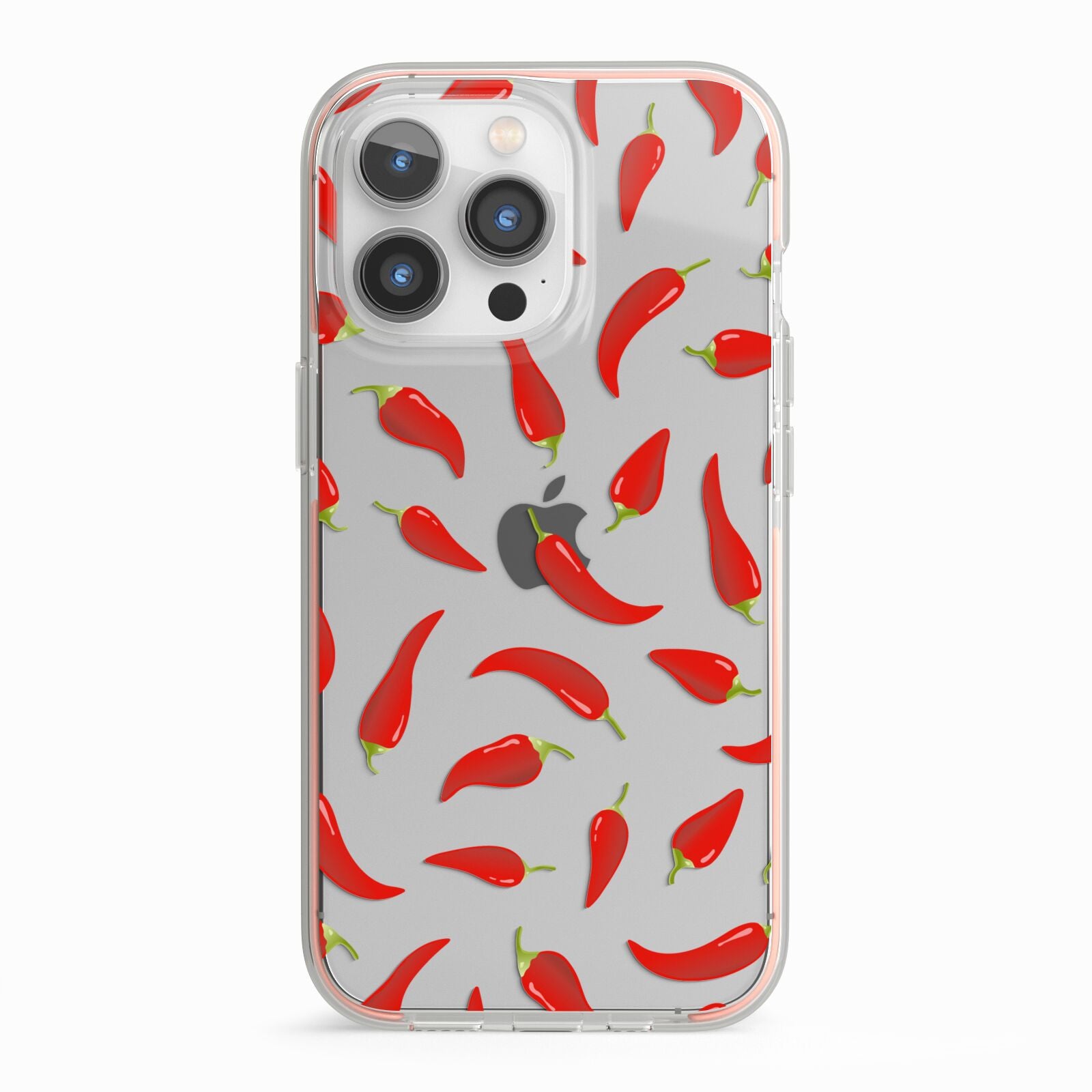 Chilli Pepper iPhone 13 Pro TPU Impact Case with Pink Edges