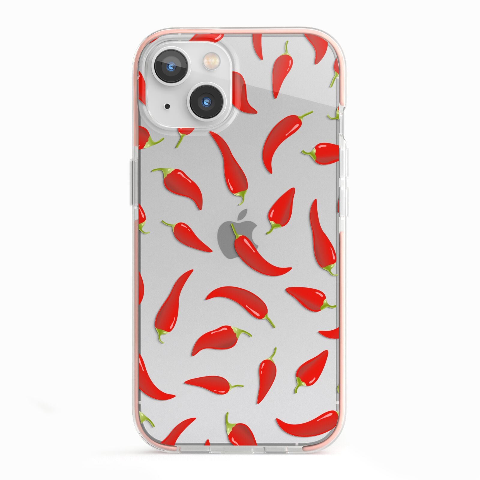 Chilli Pepper iPhone 13 TPU Impact Case with Pink Edges