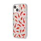Chilli Pepper iPhone 14 Glitter Tough Case Starlight Angled Image