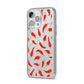 Chilli Pepper iPhone 14 Pro Max Glitter Tough Case Silver Angled Image
