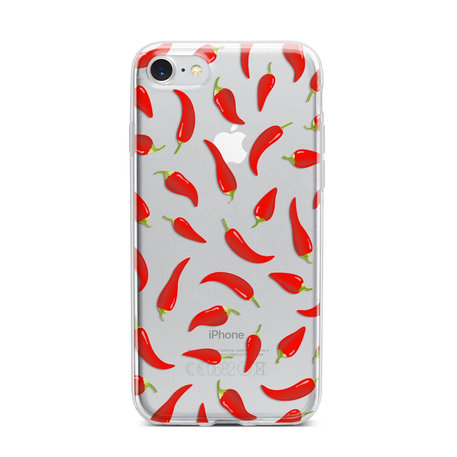 Chilli Pepper iPhone 7 Bumper Case on Silver iPhone