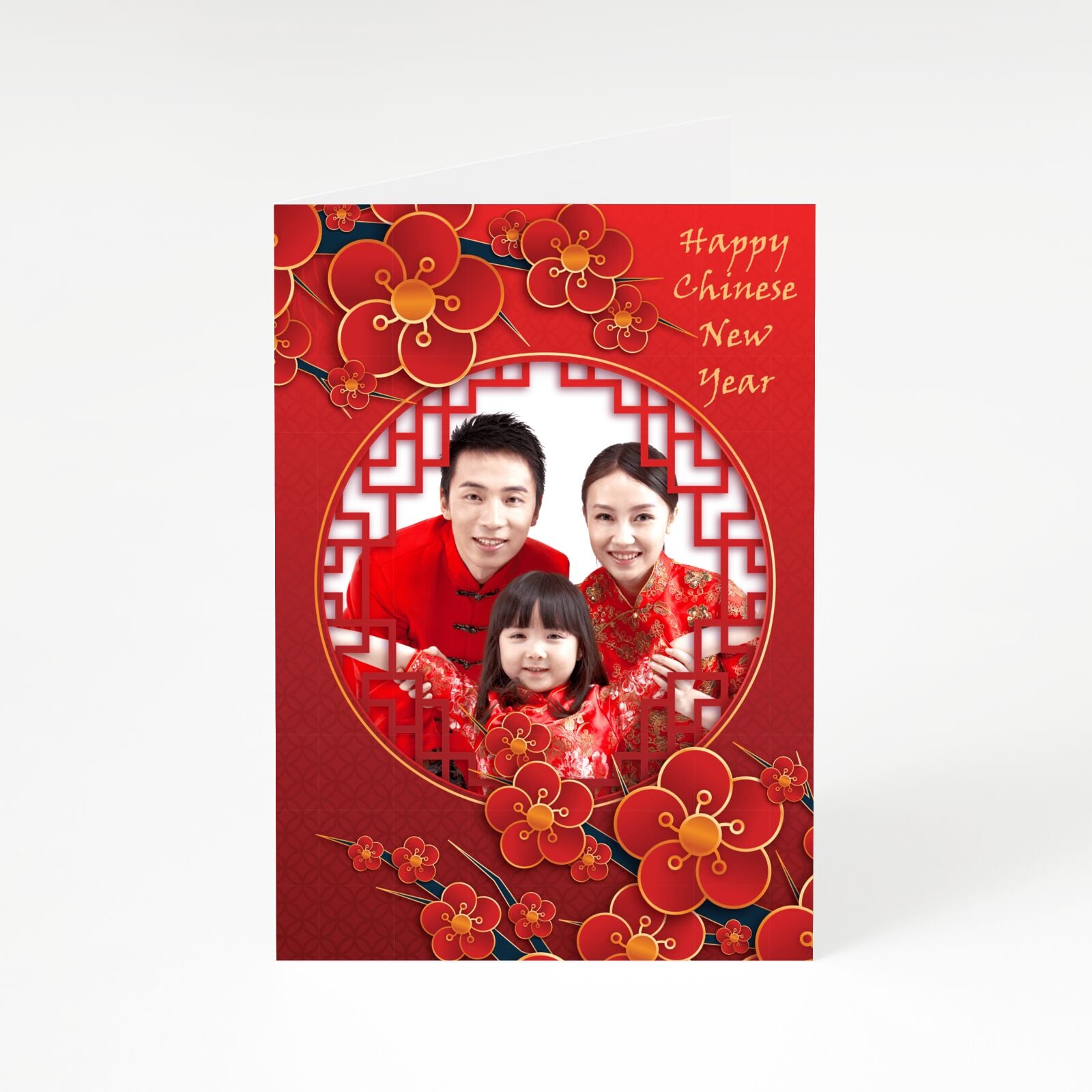 Chinese New Year Personalised Photo A5 Greetings Card