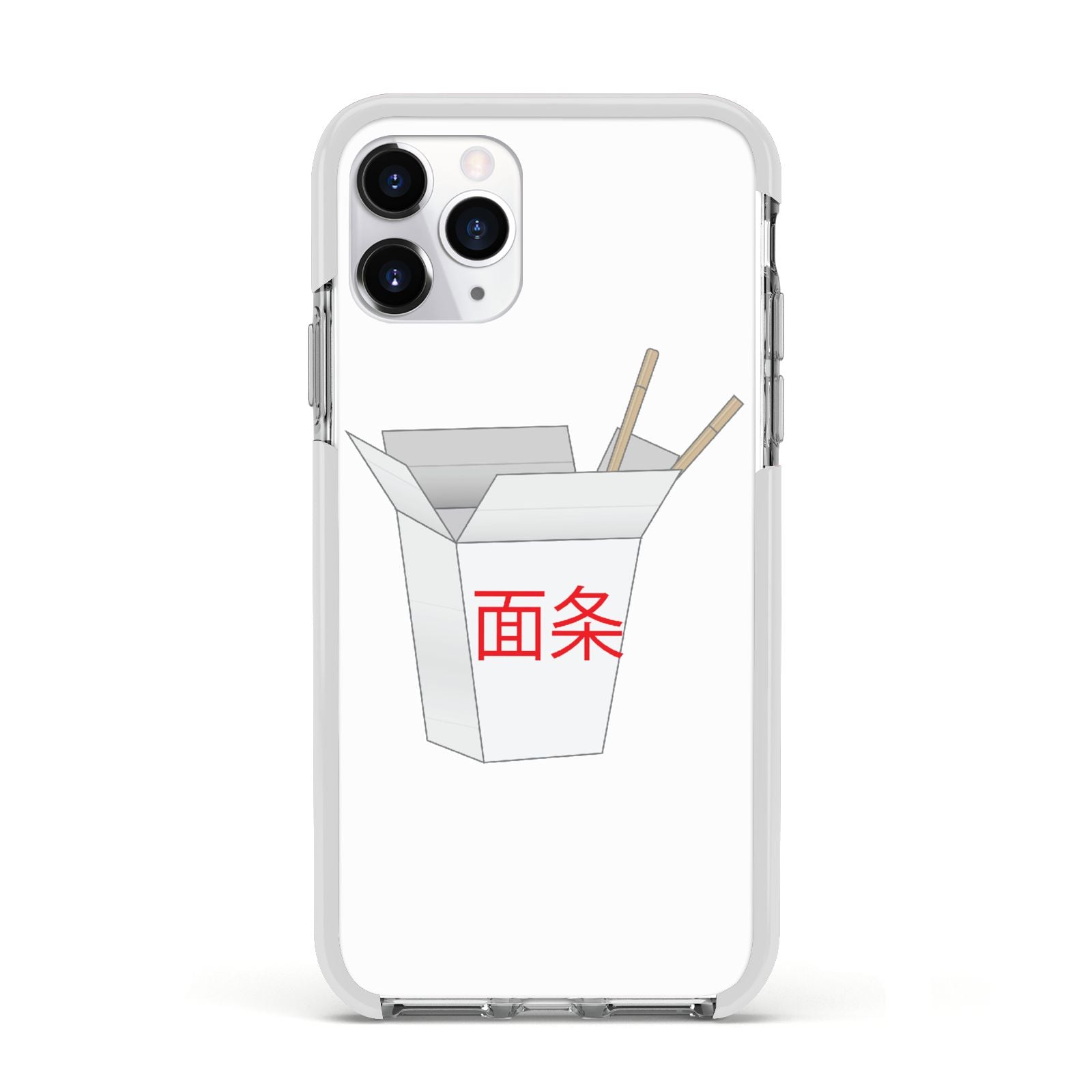 Chinese Takeaway Box Apple iPhone 11 Pro in Silver with White Impact Case