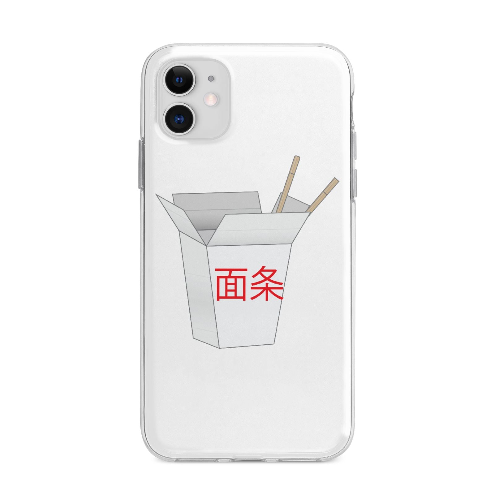 Chinese Takeaway Box Apple iPhone 11 in White with Bumper Case