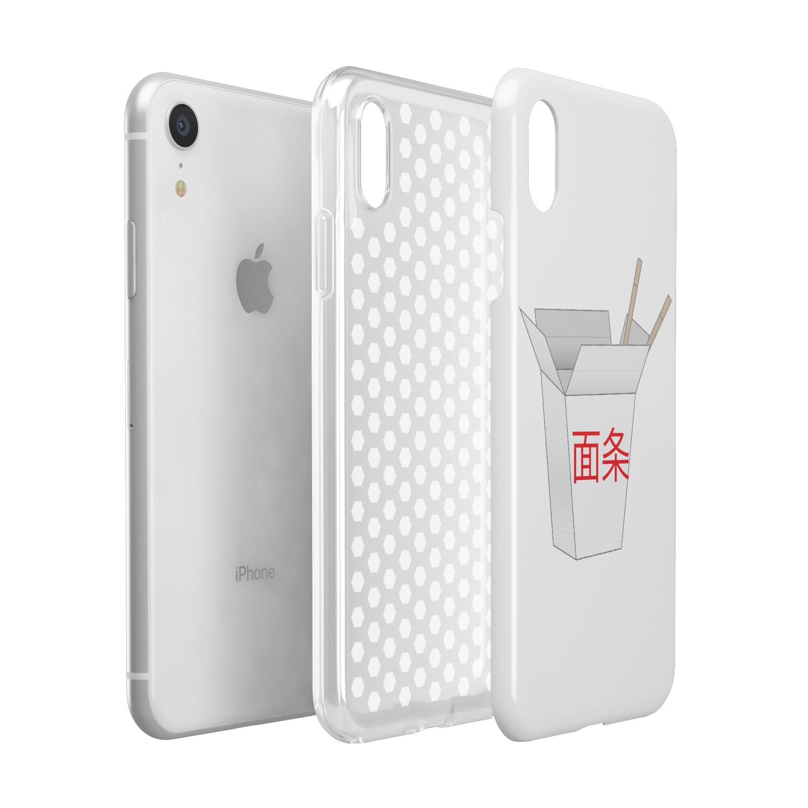 Chinese Takeaway Box Apple iPhone XR White 3D Tough Case Expanded view