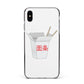 Chinese Takeaway Box Apple iPhone Xs Max Impact Case Black Edge on Silver Phone