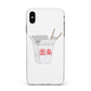 Chinese Takeaway Box Apple iPhone Xs Max Impact Case White Edge on Silver Phone