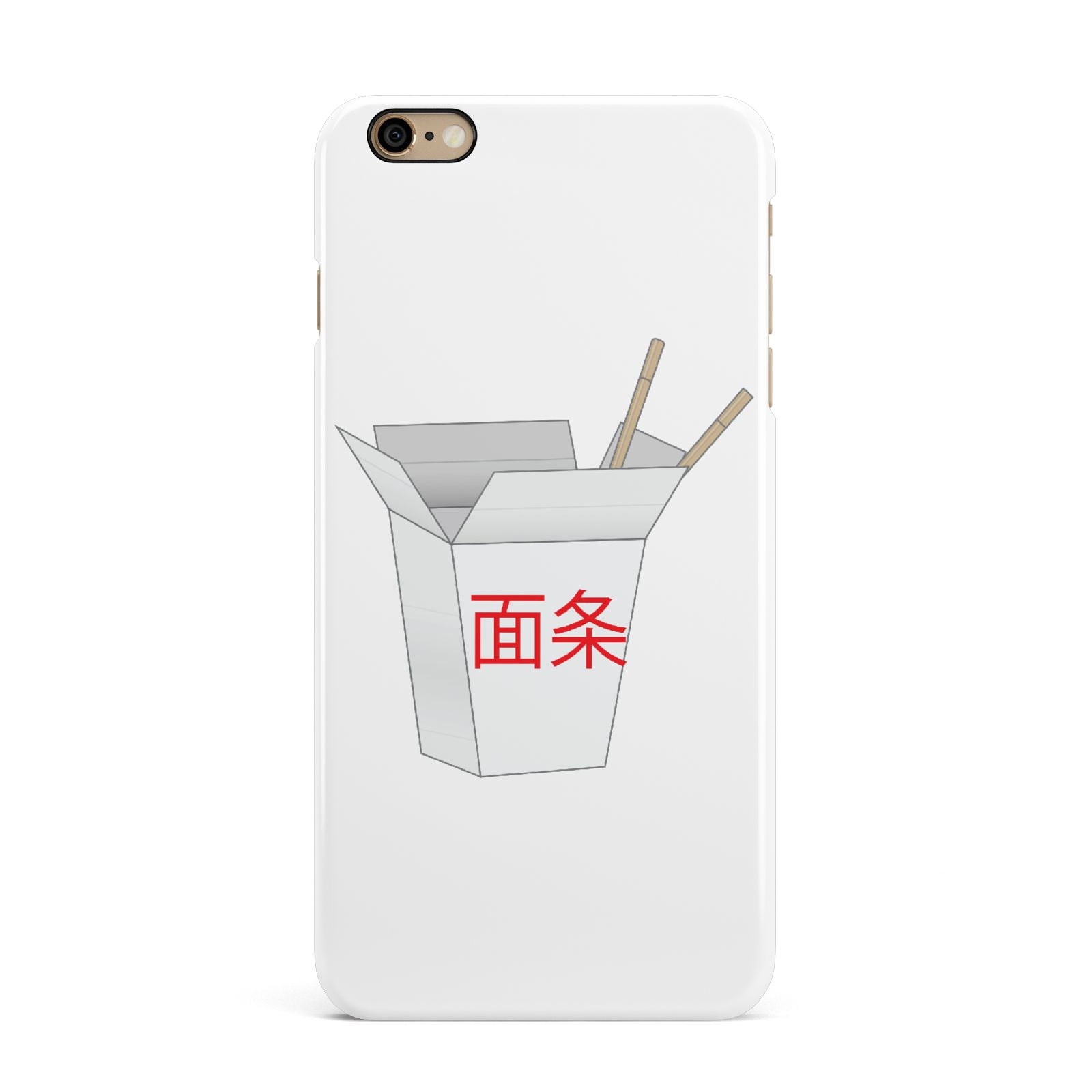 Chinese Takeaway Box iPhone 6 Plus 3D Snap Case on Gold Phone