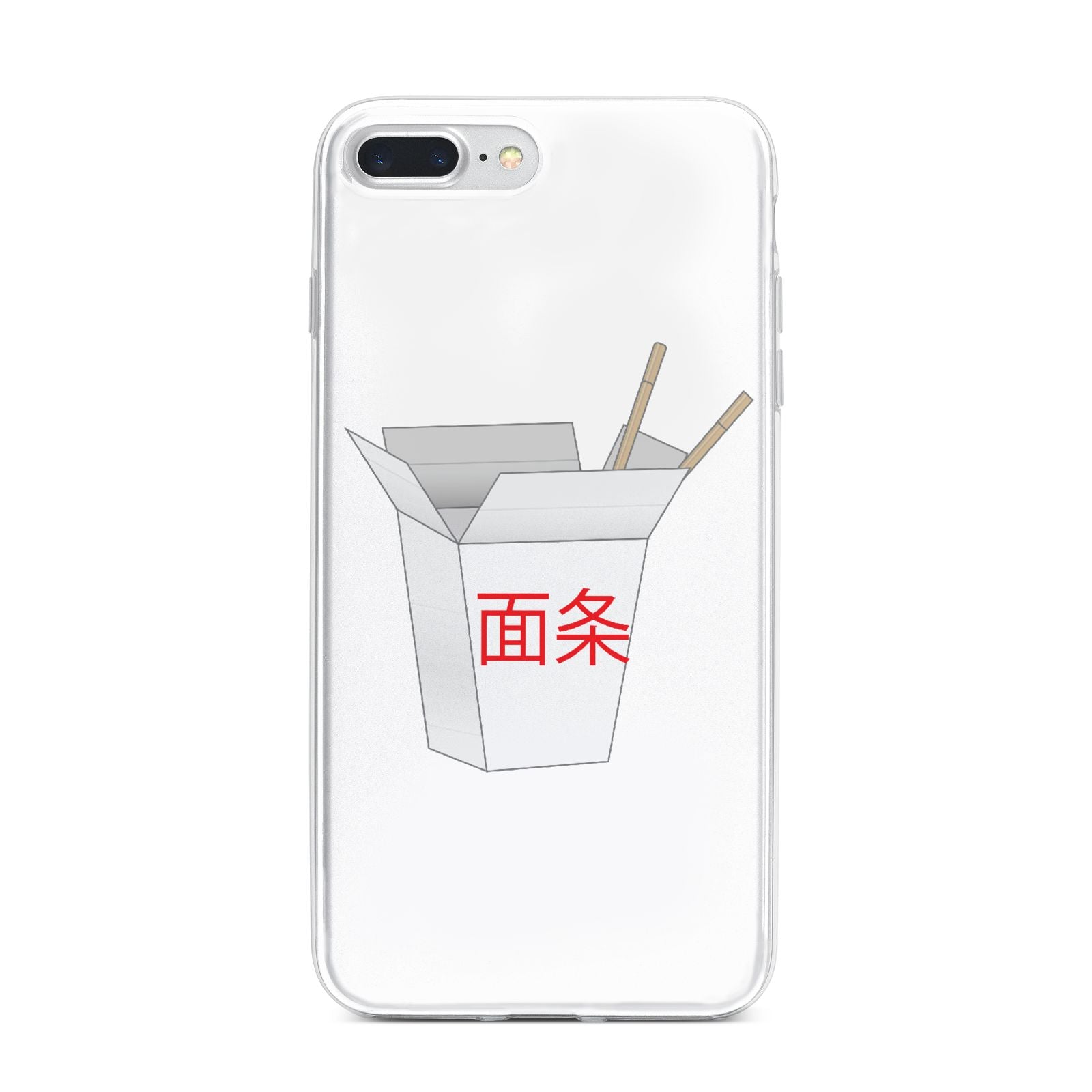 Chinese Takeaway Box iPhone 7 Plus Bumper Case on Silver iPhone