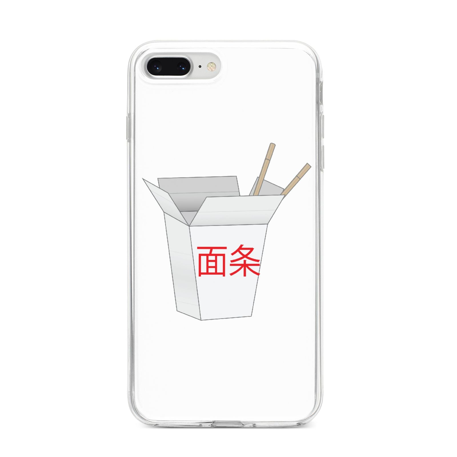 Chinese Takeaway Box iPhone 8 Plus Bumper Case on Silver iPhone
