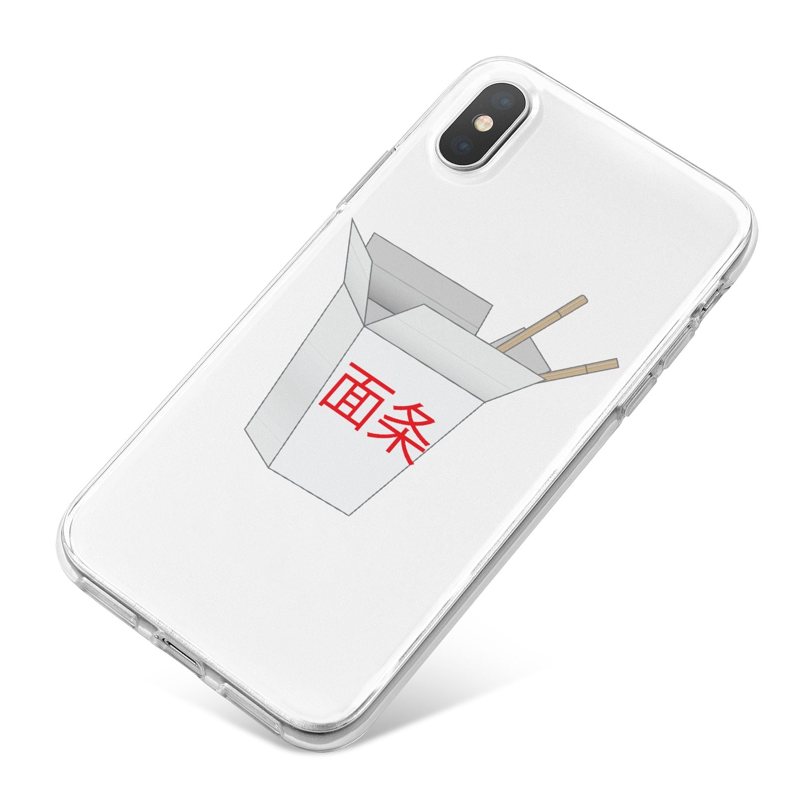 Chinese Takeaway Box iPhone X Bumper Case on Silver iPhone