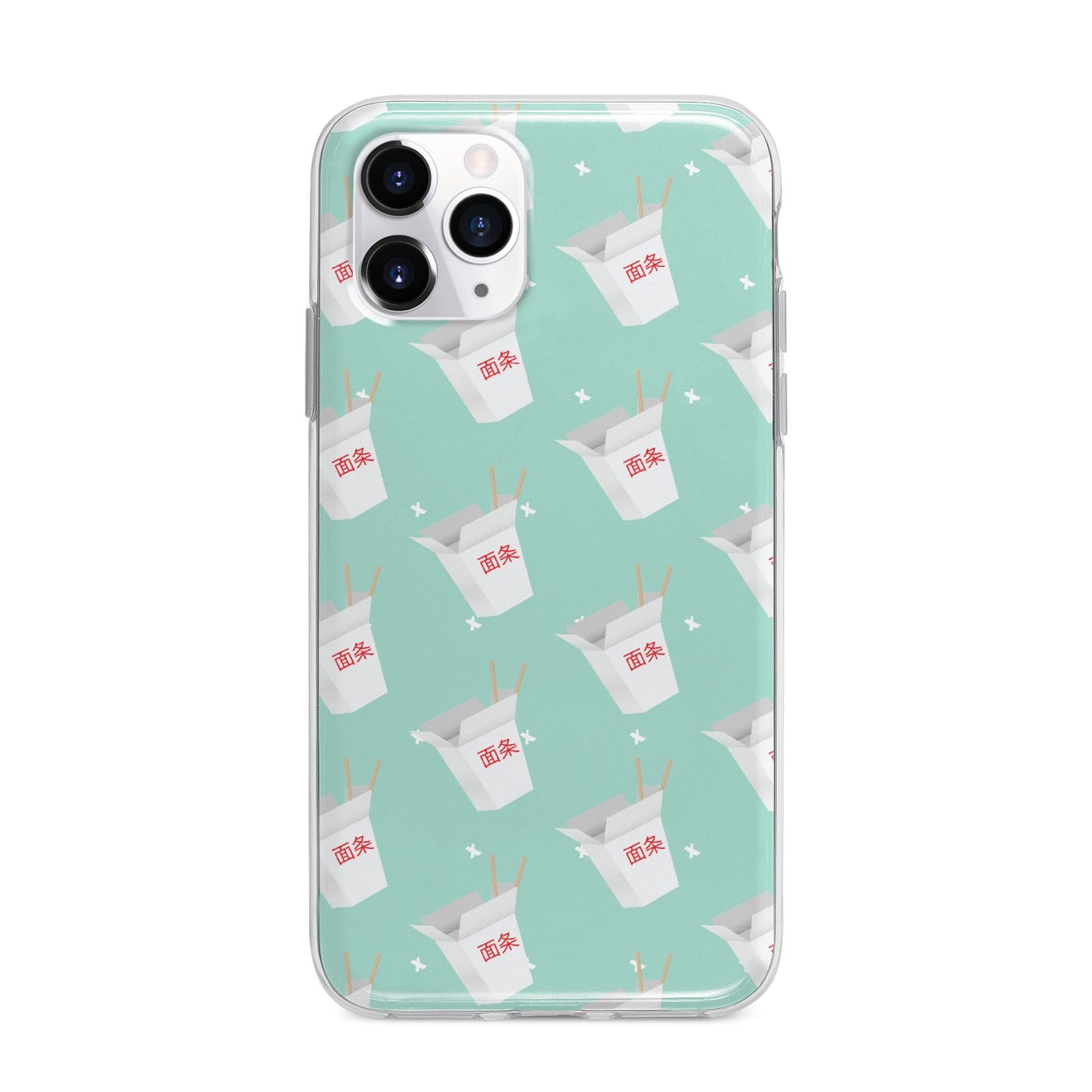 Chinese Takeaway Pattern Apple iPhone 11 Pro in Silver with Bumper Case