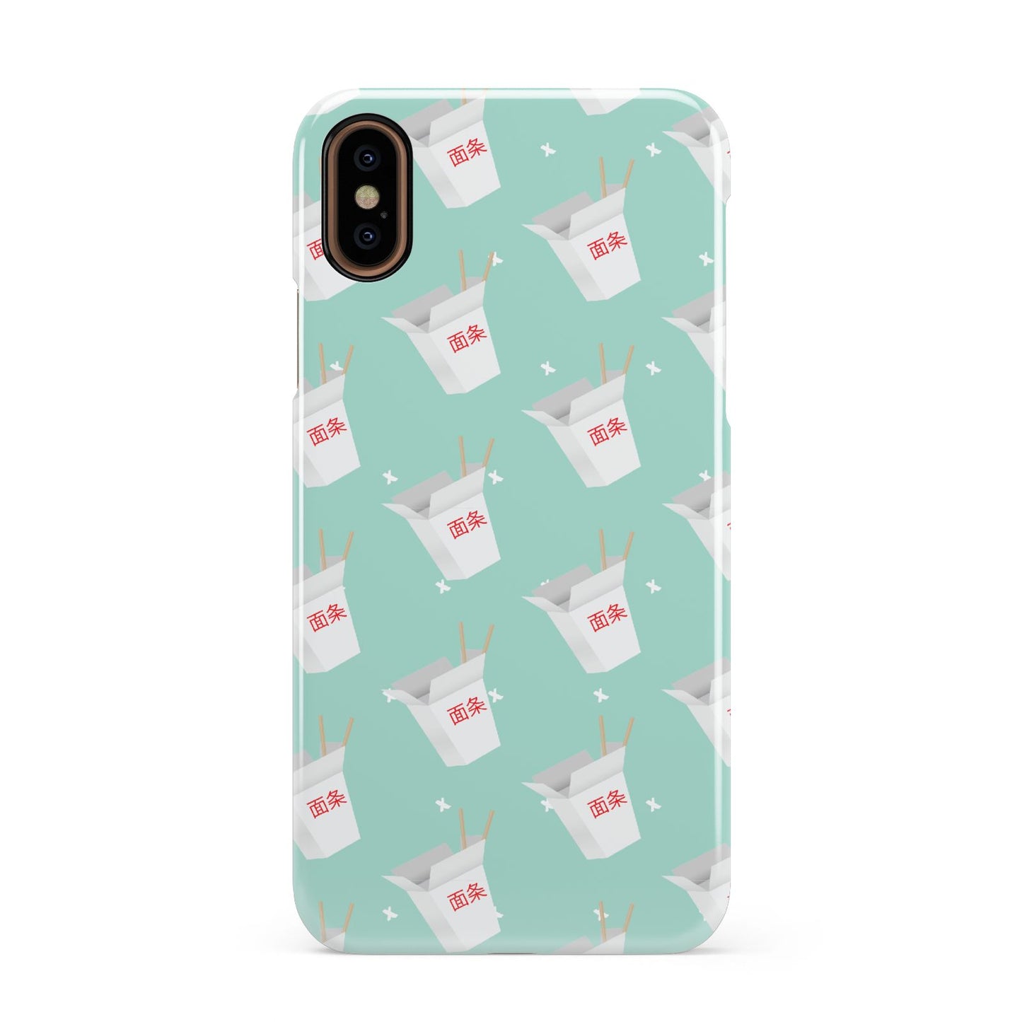 Chinese Takeaway Pattern Apple iPhone XS 3D Snap Case