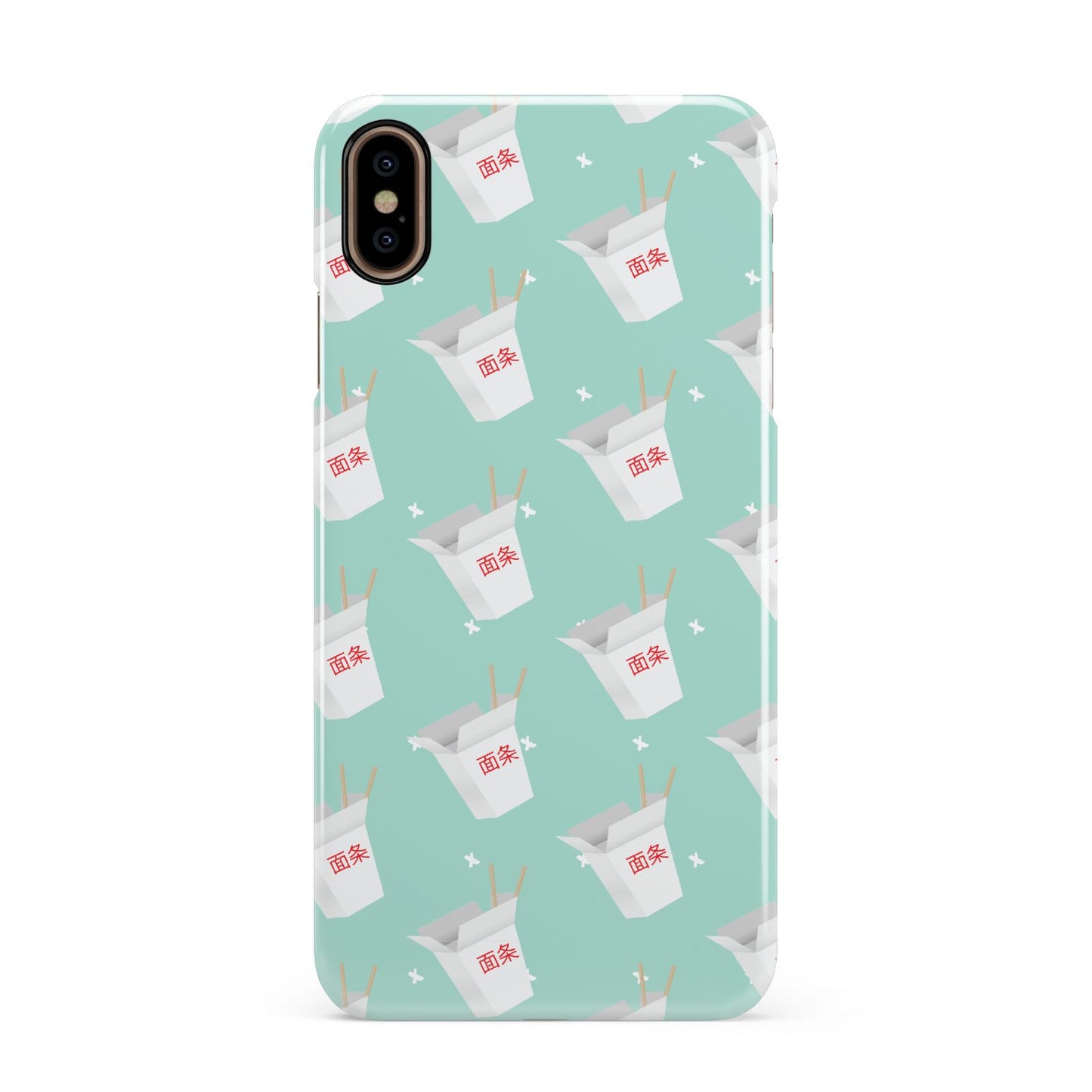 Chinese Takeaway Pattern Apple iPhone Xs Max 3D Snap Case