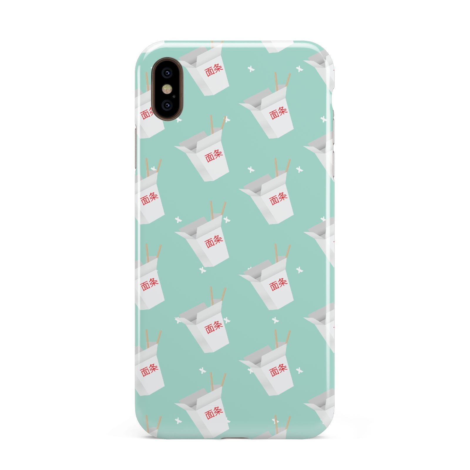 Chinese Takeaway Pattern Apple iPhone Xs Max 3D Tough Case