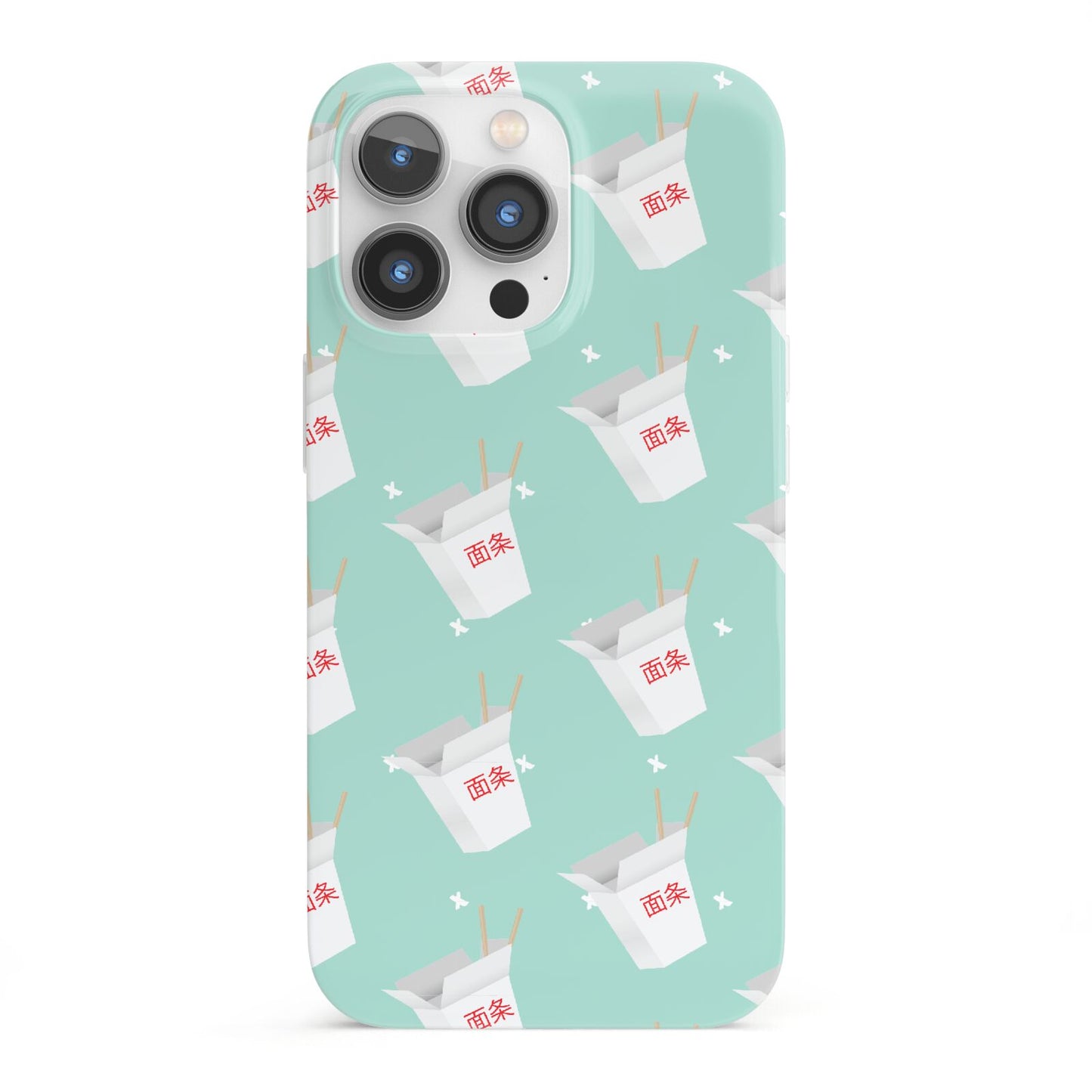Chinese Takeaway Pattern iPhone 13 Pro Full Wrap 3D Snap Case