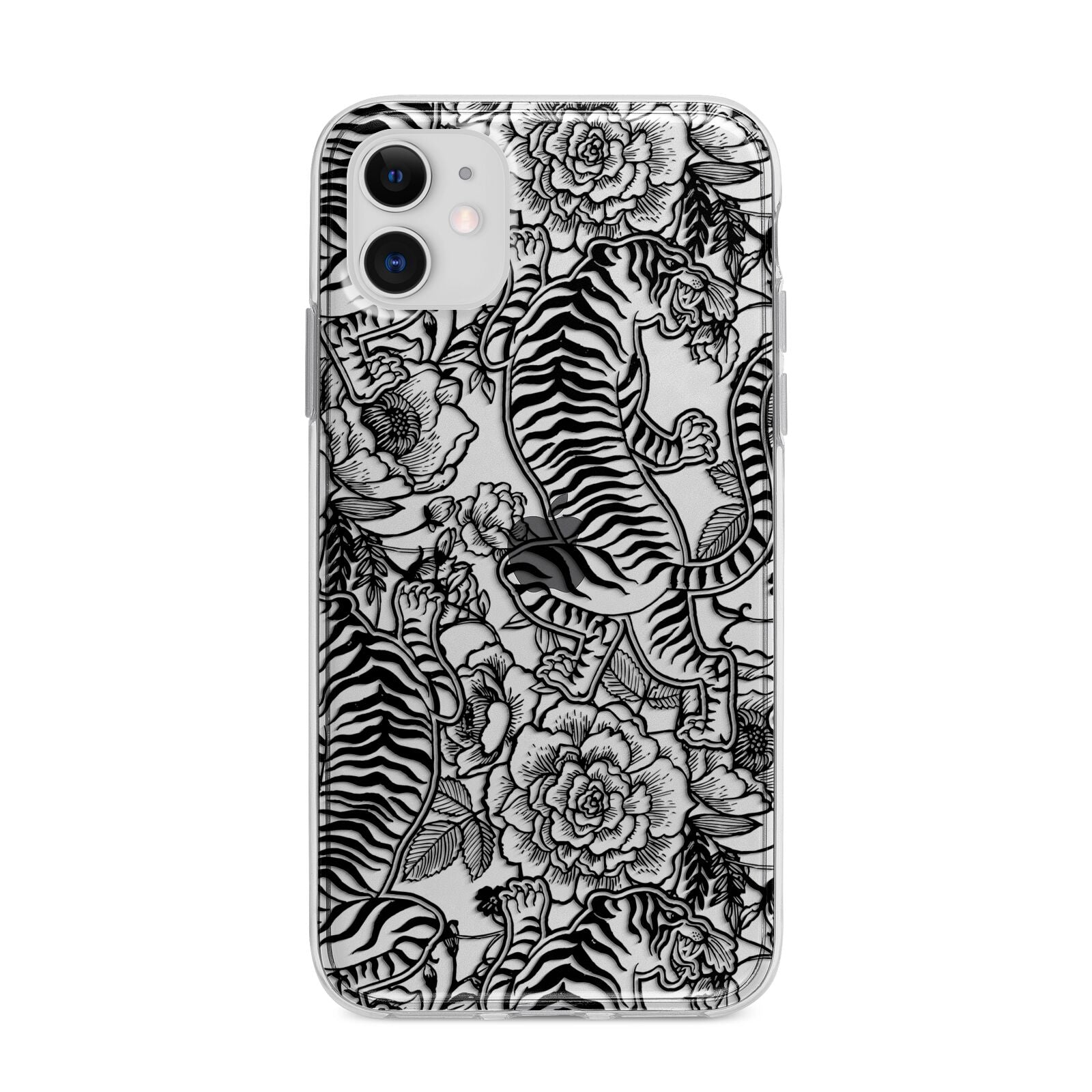 Chinese Tiger Apple iPhone 11 in White with Bumper Case