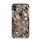 Chinese Tiger Apple iPhone Xs Impact Case Black Edge on Gold Phone