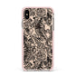 Chinese Tiger Apple iPhone Xs Max Impact Case Pink Edge on Gold Phone